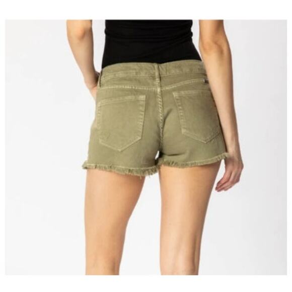 New NWT Kancan Mid Rise Stella Shorts Olive Size Large - Picture 2 of 12